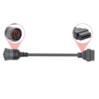 Cable adaptador J1939 de 9 pines a OBD2 de 16 Pines, herramienta de lector de código de camión de plástico para OBD1 a OBD2, versión de Software más nueva, 2 años de garantía