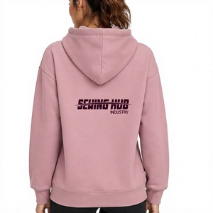 Hoodie pour femme le plus vendu, style décontracté streetwear, épaules tombantes, respirant, en coton pur écologique, à prix abordable, personnalisable - Product Image 6