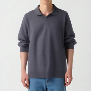 2025 LOGOTIPO personalizado OEM y ODM Moda de primavera Nuevo suéter de punto con cuello en V Suéter de hombre - Product Image 1