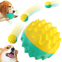 Jouet interactif pour chien : balle à mâcher sonore en TPR, amusante, moderne, classique, pour usage quotidien, pour le nettoyage des dents