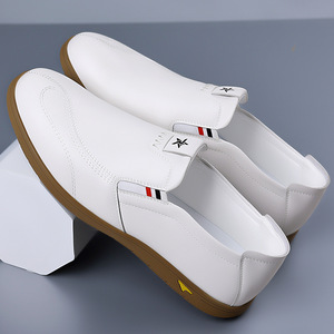 Mocasines Blancos de Piel para Hombre, Estilo Británico, Suela Suave, Casuales de Negocios - Product Image 3