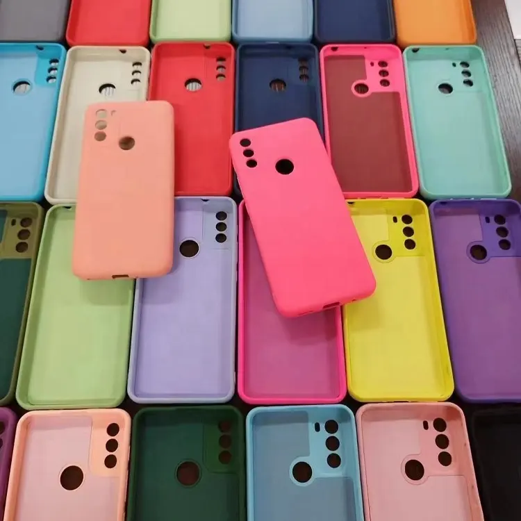 Candy Color Mobile Phone Liquid Silicon Cover Cases For Samsung S23/ google pixel 7 pro/realme c35/infinix note 11 pro