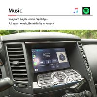 طقم تكامل لاسلكي لـ iPhone CarPlay وAndroid Auto مع واجهة ملاحة لسيارات إنفينيتي G37 وG37s كوبيه وسيدان ونيسان 370z