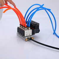 Airtac tipo 4v210-06 4v210-08 5 válvula solenoide de 2 vías diagrama de cableado válvula de aire neumática 12V