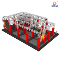 Equipo de campo de obstáculos Ninja Warrior estándar americano de interior comercial a la venta
