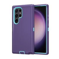 Étui robuste 3-en-1 HUAYUAN avec étui holster pour Google Pixel 10A 9A 8A – Coque transparente noire et bleue en PC et TPU