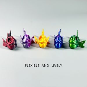 Juguete Piranha Articulado de Silicona Impreso en 3D, Diseño de Esqueleto Móvil Divertido para Decoración de Escritorio, Manualidades de Resina para Aliviar el Estrés y la Descompresión - Product Image 2