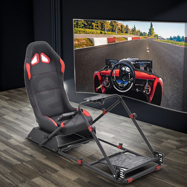 GY072 ODM Adjustable Professional Sim Rig Racing Seat Driving Simulator Motion Cockpit for Driving Wheel,PC,Playstation 2/3,Wii