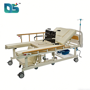 Lit médicalisé manuel réglable à 5 fonctions avec tête de lit ABS, trou pour pot et <span class=keywords><strong>matelas</strong></span>, pour personnes âgées handicapées - Product Image 6