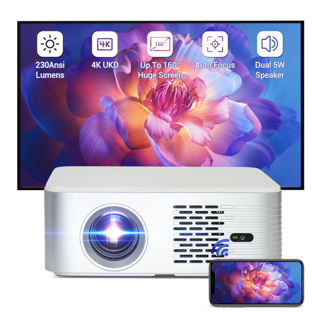 Hotack Hot Selling Portable Home Theater Movie Smart Android Wifi Full Hd 1080p Projector Outdoor Travel Mini Proyector 4k