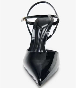 Women's Pointed Toe Stiletto Heel <b>Sandals</b> - Closed-Toe Backless Pumps for Chic Office & Party - Product Image 3