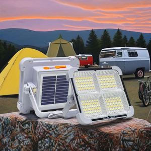 Projecteur LED portable 100W rechargeable à énergie solaire pour camping, avec corps en ABS, IP66, pour applications de jardin - Product Image 3