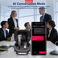 MINISO MS115 AI Translation TWS Earphone Headset HiFi Wireless Headphone Mic Noise Reduction Earbuds Game Headset