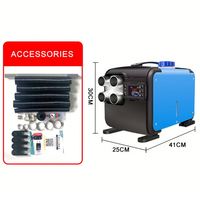 Chauffage d'appoint diesel 3-en-1 5kW en aluminium 12V/24V/220V pour véhicules Acura et usage domestique avec garantie d'un an