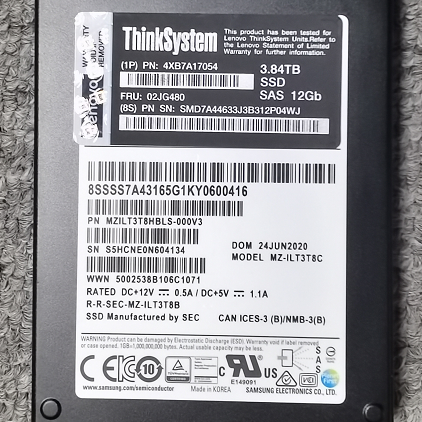 4XB7A17054 3.84TB SAS 12Gb SSD
