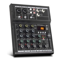 Mini Console de Mixage Professionnelle M4-B 4 Canaux 48V USB pour Enregistrement Audio en Studio/Scène