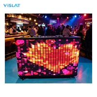 Vislat Écran vidéo portable pour DJ, écran de cabine DJ ultime pour postes de travail mobiles et événements, support de table compact avec écran LED