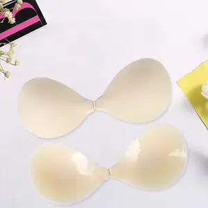 Nouveau soutien-gorge invisible en silicone solide, coupe fine, autocollants de mamelon, sans trace, antidérapant, beauté de la poitrine, dos, bande de poitrine monobloc