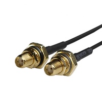 Adaptateur de connecteur de cloison UFL vers SMA femelle Jack et câble coaxial RF Pigital Mini 1.13 câble coaxial en vrac pour connexions RF