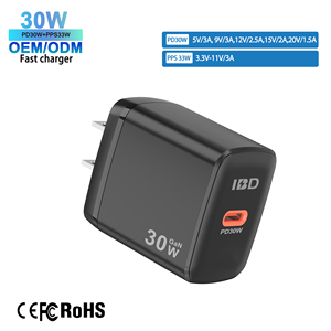IBD PPS 33W PD 30W 20W Gan Cargador rápido Multi <span class=keywords><strong>USB</strong></span> Tipo C UE EE. UU. Carga Original Teléfono móvil Cargadores de pared Adaptadores para iPhone - Product Image 4