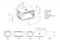 Armoire de Distribution électrique murale extérieure, Mini armoire de réseau