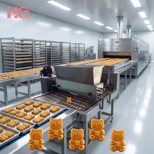 Nuova Linea Industriale Automatica per Deposizione e Cottura di Torte a Forma di Orso, Macchina Impastatrice in Acciaio Inox, Capacità 6-8T/giorno - Product Image 1