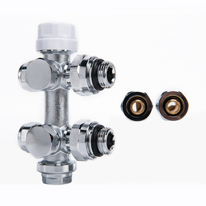Vanne de radiateur intégrée thermostatique à connexion centrale de 50mm avec connexion PEX pour <span class=keywords><strong>radiateurs</strong></span> de salle de bain - Product Image 5