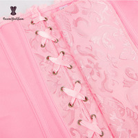 Corset rose classique vintage et haut sexy pour femmes bustier avec sous-vêtements grande taille Korset désossé à lacets