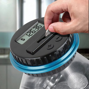 Compteur de pièces électronique numérique LCD en gros pour banque, boîte de comptage d'argent, tirelire, pot de rangement de pièces pour USD et cadeaux - Product Image 4
