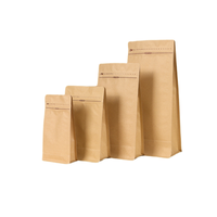 Pochette en papier kraft d'emballage debout à fond plat en plastique Offre Spéciale personnaliser les sacs de nourriture sacs sac à huit joints latéraux