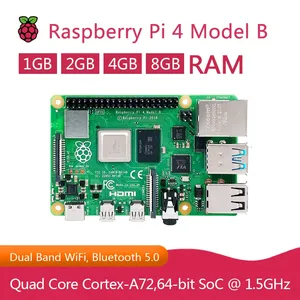 Raspberry Pi 4 Modèle B 4b Officiel Original Carte de Développement 1 Go 2 Go 4 Go 8 Go de RAM Processeur 4 Cœurs 1,5 GHz Plus Rapide que le Pi 3B+ - Product Image 2