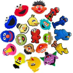 HYB kuaji Factory DIY your own Custom Cookie Monster Children gifts clog clog charms wholesale Sesame Street clog shoe charms