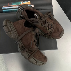 Baskets décontractées rétro en maille pour hommes, style mode, marron, bout rond, à lacets, semelle extérieure en caoutchouc respirante, chaussures de marche pour femmes - Product Image 1