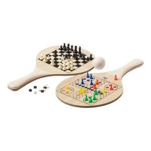 Hot Selling Promotional Summer Tennis Game <b>Set</b> Wooden Beach Racket Paddle Checkers Sport <b>Chess</b> <b>Board</b> Toy - Product Image 2