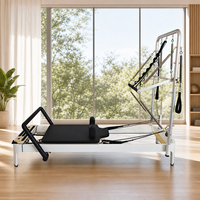 Tour de Pilates Commerciale Portable de Luxe avec Reformer, Planche à Ressorts, Système de Poulies à Corde Réglable en Alliage d'Aluminium pour Salle de Sport à Domicile