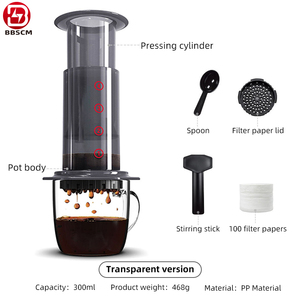 Presse à café manuelle portable, légère, pour le voyage, le camping, la maison, compatible avec les micro-filtres - Product Image 5