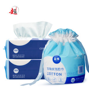 Boa qualidade Fabricante chinês 80 peças lenços faciais biodegradáveis de algodão e microfibra, toalha de tecido facial - Product Image 1
