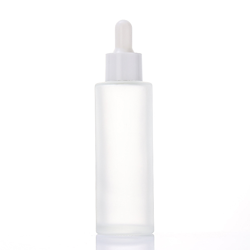 Botella esmerilada con tapa blanca / tapón blanco