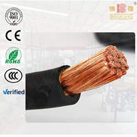 Câble de soudage basse tension Boqiang 105 C 450/750V CE pour conducteur flexible en cuivre nu pour l'exploitation minière 1/0AWG 2/0AWG