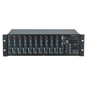 Mezclador de audio profesional MDFX de 10/12 canales, amplificado, para montaje en rack, con Bluetooth, 250W, analógico, con procesador de 16 efectos, consola para audio y video. - Product Image 3
