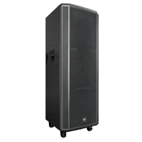 Enceinte de scène BD H1533 double 15 pouces 3 voies pour mariage, fête, DJ, événement, batterie rechargeable 12V 24A