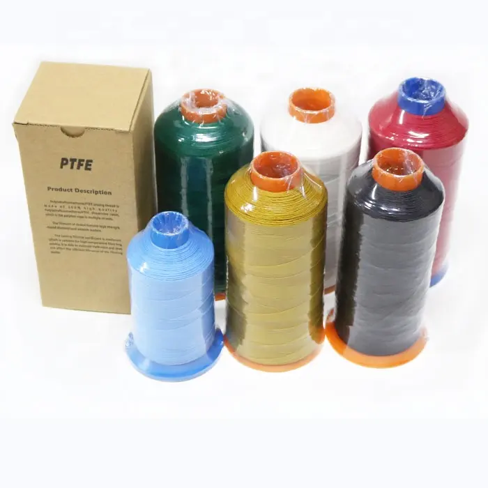 High Temperature Resistance Ultraviolet-proof Anti-corrosion Seams Colored Sewing Thread PTFE sewing thread