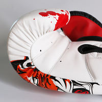 Gants de Boxe et d'Arts Martiaux Colorés et Personnalisés en Cuir PU, 8oz, 10oz, 12oz, 14oz, pour Entraînement et Compétition