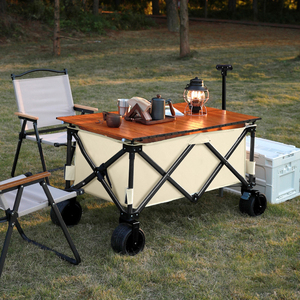 Chariot de camping avec grandes roues tout-terrain Poussette polyvalente pliable de grande capacité et robuste - Product Image 1