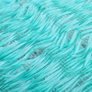 Tissu de <span class=keywords><strong>dentelle</strong></span> brodée à pampilles à bandes droites à paillettes pour l'artisanat et le bricolage robes de mariée Costume de théâtre décoratif - Product Image 3