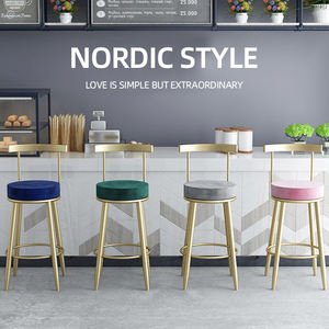 Ws3951 Bán Buôn Thương Vàng Kim Loại Chân Da Lộn Thoải Mái Thanh Cao Ghế Thanh Vàng Ghế Thanh Ghế Cho Nhà Bếp - Product Image 6