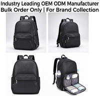 Private Label OEM ODM Veganer PU-Leder Windelrucksack mit Individueller Markengestaltung, Passend für Flaschen, Windeln & 15-Zoll-Laptop, Großhersteller
