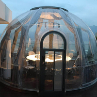 Carpa Iglú Transparente de Policarbonato Resistente para Exteriores, Domo Geodésico de Alta Resistencia al Fuego, Carpa Móvil para Restaurantes y Ferias Comerciales