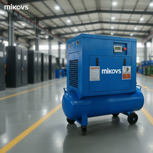 เครื่องอัดอากาศแบบสกรูอุตสาหกรรม ฉีดน้ำมัน แบบพกพา เฟสเดียว 220V ขนาดเล็ก 7.5KW เงียบ 10HP 3HP พร้อมเครื่องอบแห้ง ใช้แก๊ส มาตรฐาน CE ขายส่ง - Product Image 1
