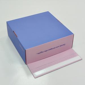 定制免费样品标志Cajas粉色De Regalo紫色彩色化妆品波纹包装邮件箱装运箱纸盒 - Product Image 2